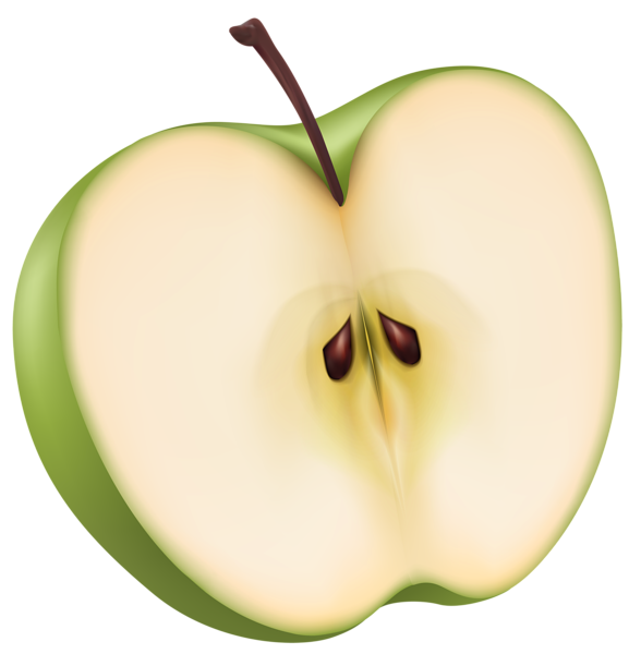 This png image - Half Apple Transparent PNG Clip Art, is available for free download