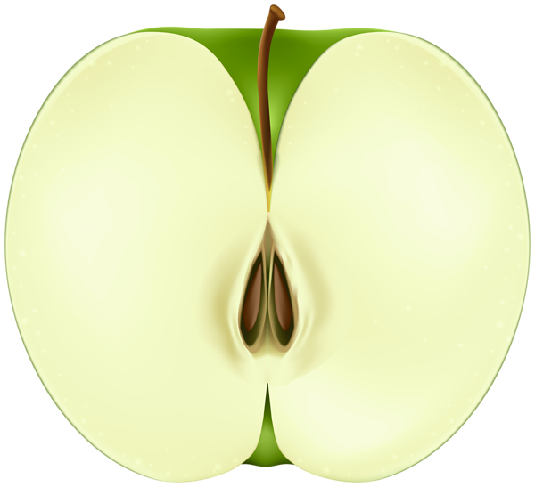 This png image - Half Green Apple PNG Clipart, is available for free download