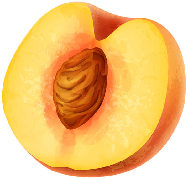 This png image - Half Peach PNG Clip Art Image, is available for free download