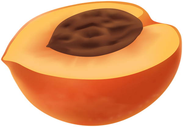 This png image - Half Peach PNG Clipart, is available for free download