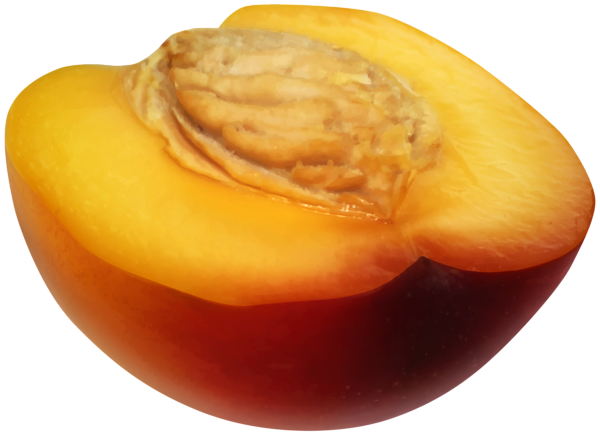 This png image - Half Peach Transparent PNG Clip Art, is available for free download