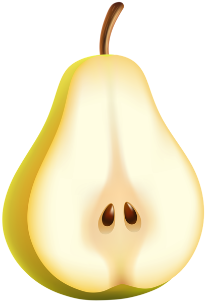 This png image - Half Pear Transparent PNG Clip Art Image, is available for free download