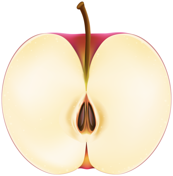 This png image - Half Red Apple PNG Clipart, is available for free download