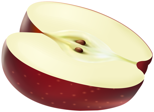 This png image - Half Red Apple Transparent Clip Art Image, is available for free download