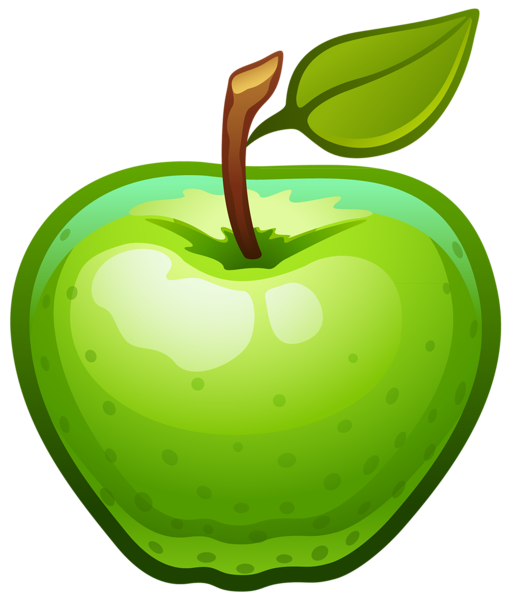 This png image - Large Painted Green Apple PNG Clipart, is available for free download