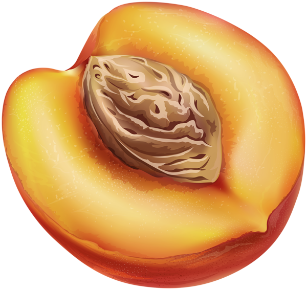 This png image - Peach Half PNG Clipart, is available for free download