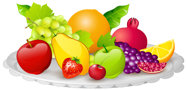 This png image - Plate with Fruits PNG Clipart Image, is available for free download