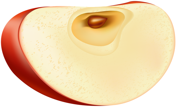 This png image - Red Apple Piece PNG Clip Art Image, is available for free download