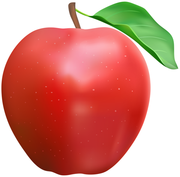 This png image - Red Apple with leaf PNG Transparent Clipart, is available for free download