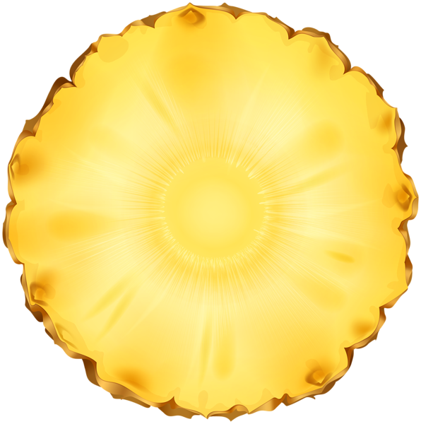 This png image - Round Pineapple Slice PNG Clipart, is available for free download