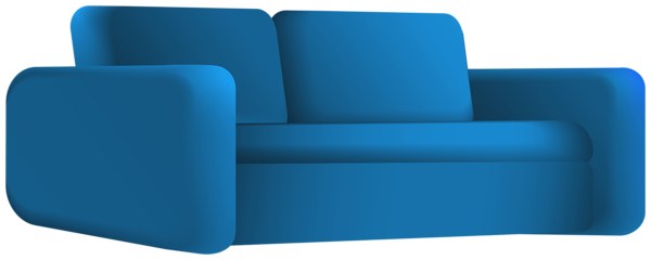 This png image - Loveseat Blue PNG Clipart, is available for free download