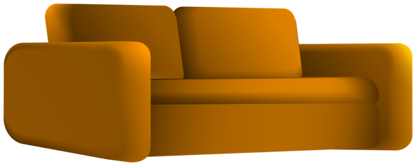 This png image - Loveseat Orange PNG Clipart, is available for free download
