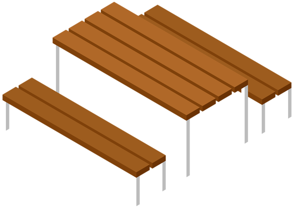 This png image - Picnic Table and Bench Transparent Clip Art Image, is available for free download