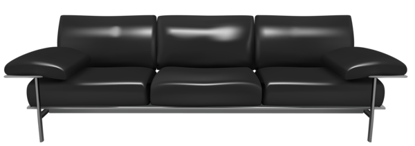 This png image - Transparent Black Couch PNG Clipart, is available for free download