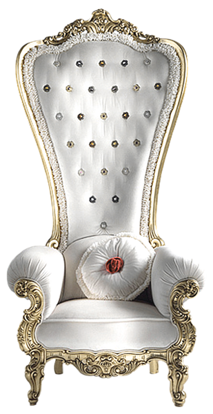 Transparent Elegant White Ornate Chait PNG Picture ...