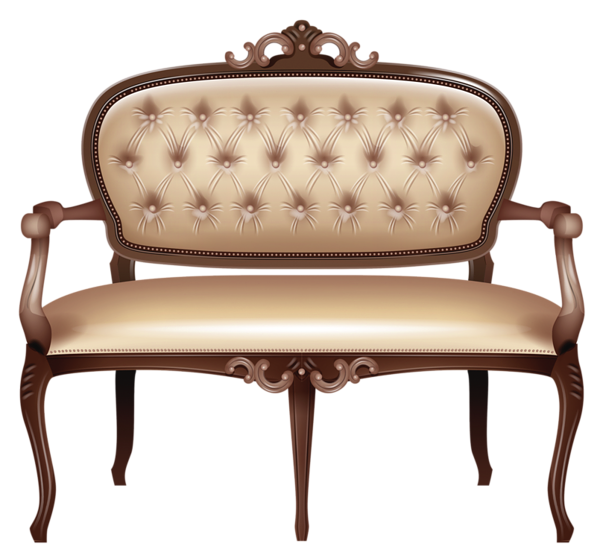 This png image - Transparent Victorian Loveseat PNG Clipart Picture, is available for free download