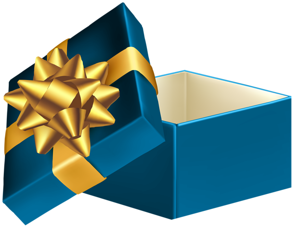 Blue Open Gift Box PNG Clip Art Image Gallery