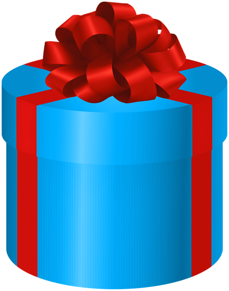 This png image - Blue Round Gift Box PNG Clipart, is available for free download
