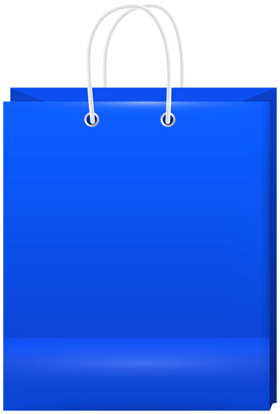 This png image - Blue Shoping Bad PNG Clipart, is available for free download