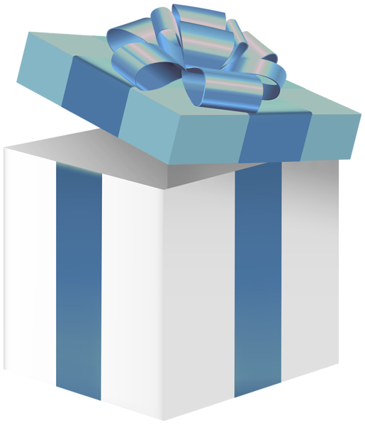 This png image - Cute Blue Gift Box PNG Transparent Clipart, is available for free download