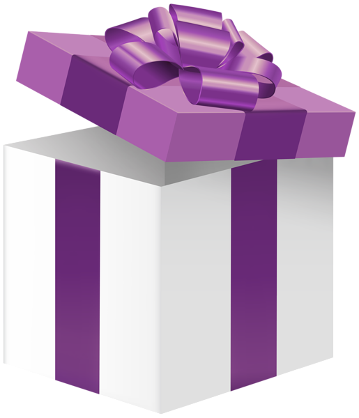 This png image - Cute Purple Gift Box PNG Transparent Clipart, is available for free download