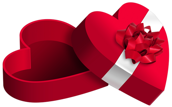This png image - Cute Red Heart Gift Box, is available for free download