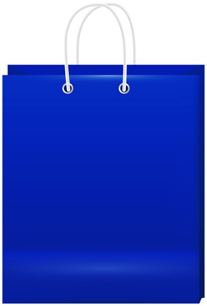 This png image - Dark Blue Shoping Bad PNG Clipart, is available for free download