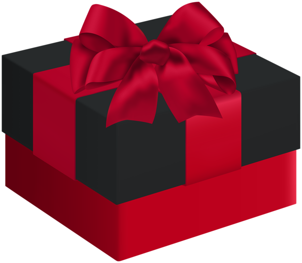 This png image - Gift Box Black Red Transparent Clipart, is available for free download