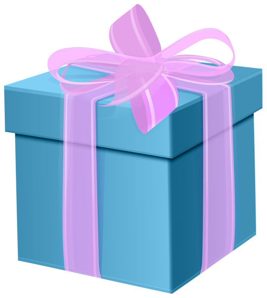 This png image - Gift Box Blue PNG Transparent Clipart, is available for free download