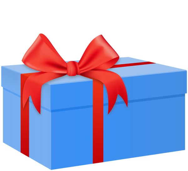 This png image - Gift Box Blue Red Bow PNG Clipart, is available for free download