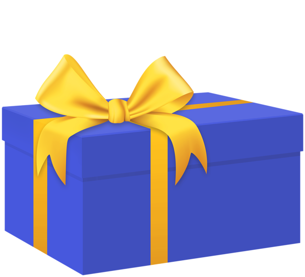 This png image - Gift Box Blue Yellow Bow PNG Clipart, is available for free download