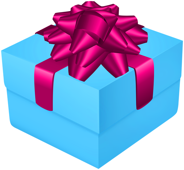 This png image - Gift Box Blue with Bow PNG Clipart, is available for free download