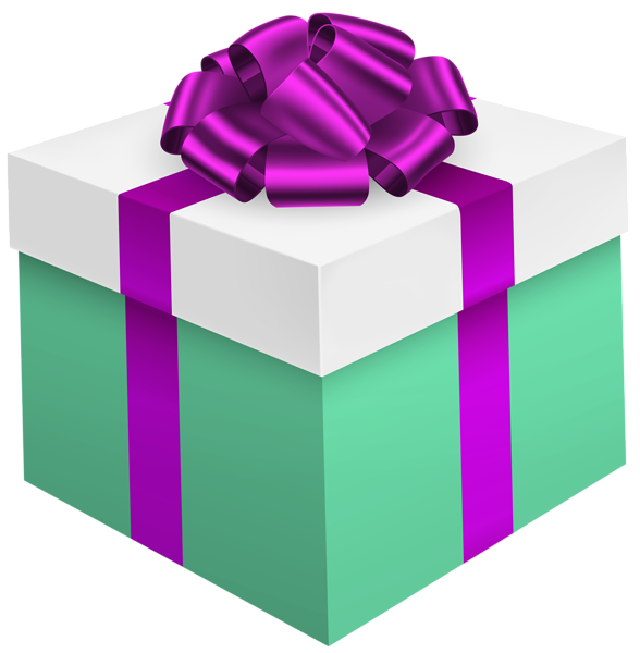 This png image - Gift Box Green Purple PNG Clipart, is available for free download