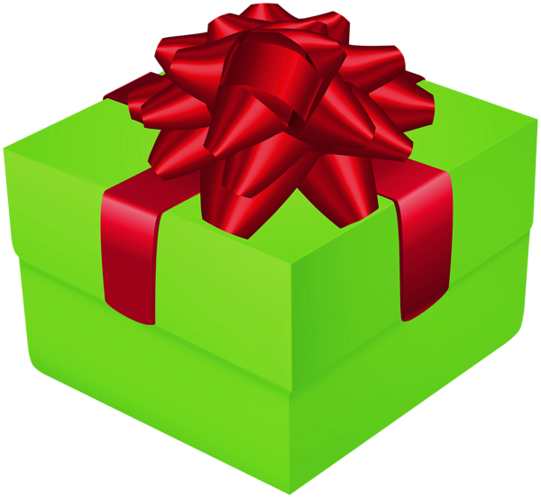 This png image - Gift Box Green with Bow PNG Clipart, is available for free download