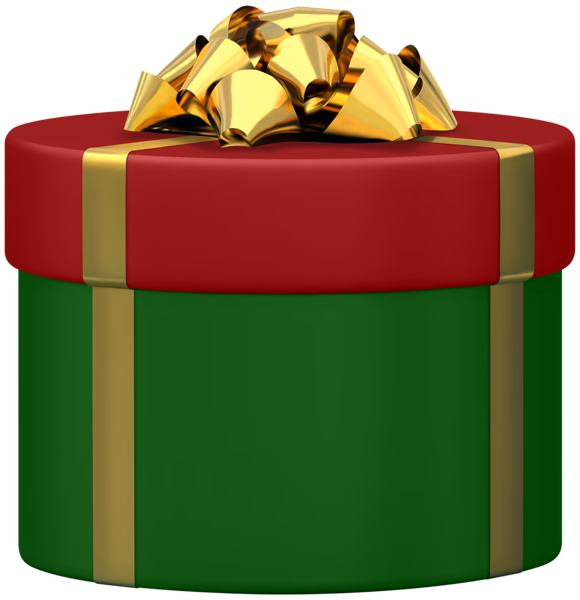 This png image - Gift Box Round Green PNG Transparent Clipart, is available for free download