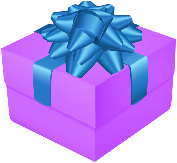 This png image - Gift Box Violet with Bow PNG Clipart, is available for free download