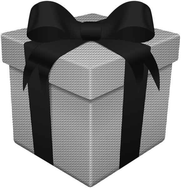 This png image - Gift Box White Black Transparent PNG Clip Art, is available for free download
