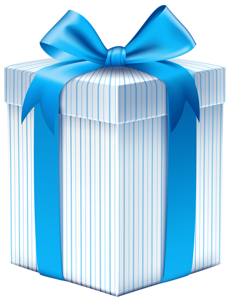 This png image - Gift Box with Blue Bow PNG Clipart Image, is available for free download