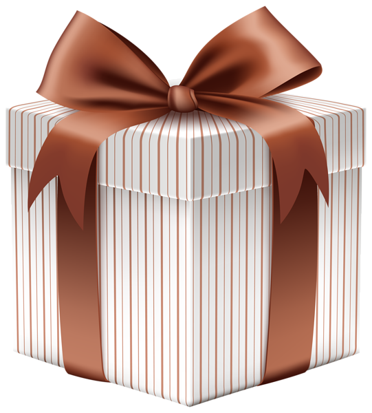This png image - Gift Box with Brown Bow PNG Clipart Image, is available for free download