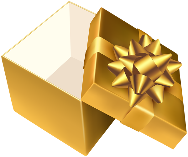 This png image - Gold Open Gift Box Transparent Clip Art Image, is available for free download
