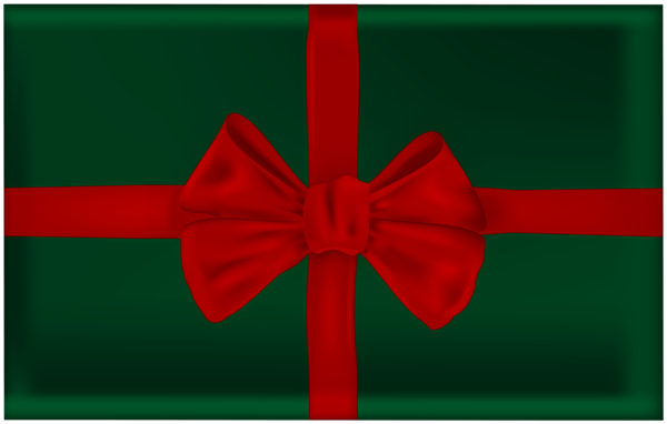 This png image - Green Gift Box with Bow PNG Clipart, is available for free download