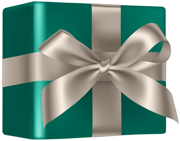 This png image - Green Gift PNG Clipаrt, is available for free download