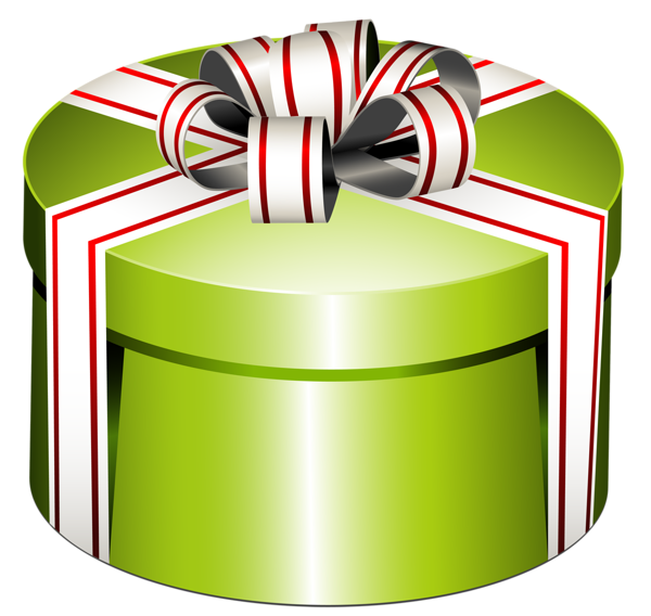 This png image - Green Round Present Box with Bow PNG Clipart, is available for free download