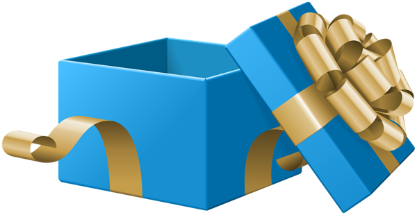 This png image - Open Gift Box Blue Transparent Clip Art Image, is available for free download