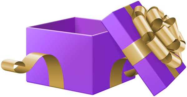 This png image - Open Gift Box Purple Transparent Clip Art Image, is available for free download