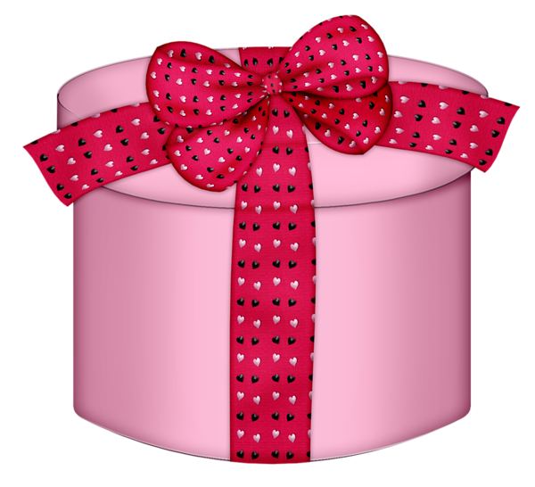 This png image - Pink Heart Round Gift Box PNG Clipart, is available for free download