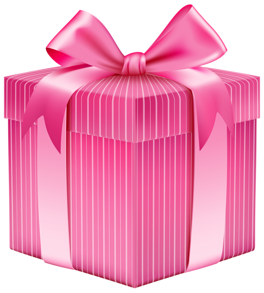 This png image - Pink Striped Gift Box PNG Clipart Picture, is available for free download