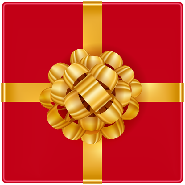 This png image - Red Gift Box with Gold Bow PNG Clip Art Image, is available for free download