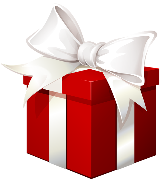 This png image - Red Gift Box with White Bow Transparent PNG Image, is available for free download