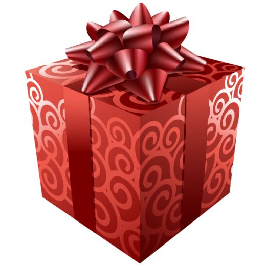 This jpeg image - Red Gift with Red Ribbon Clipart, is available for free download